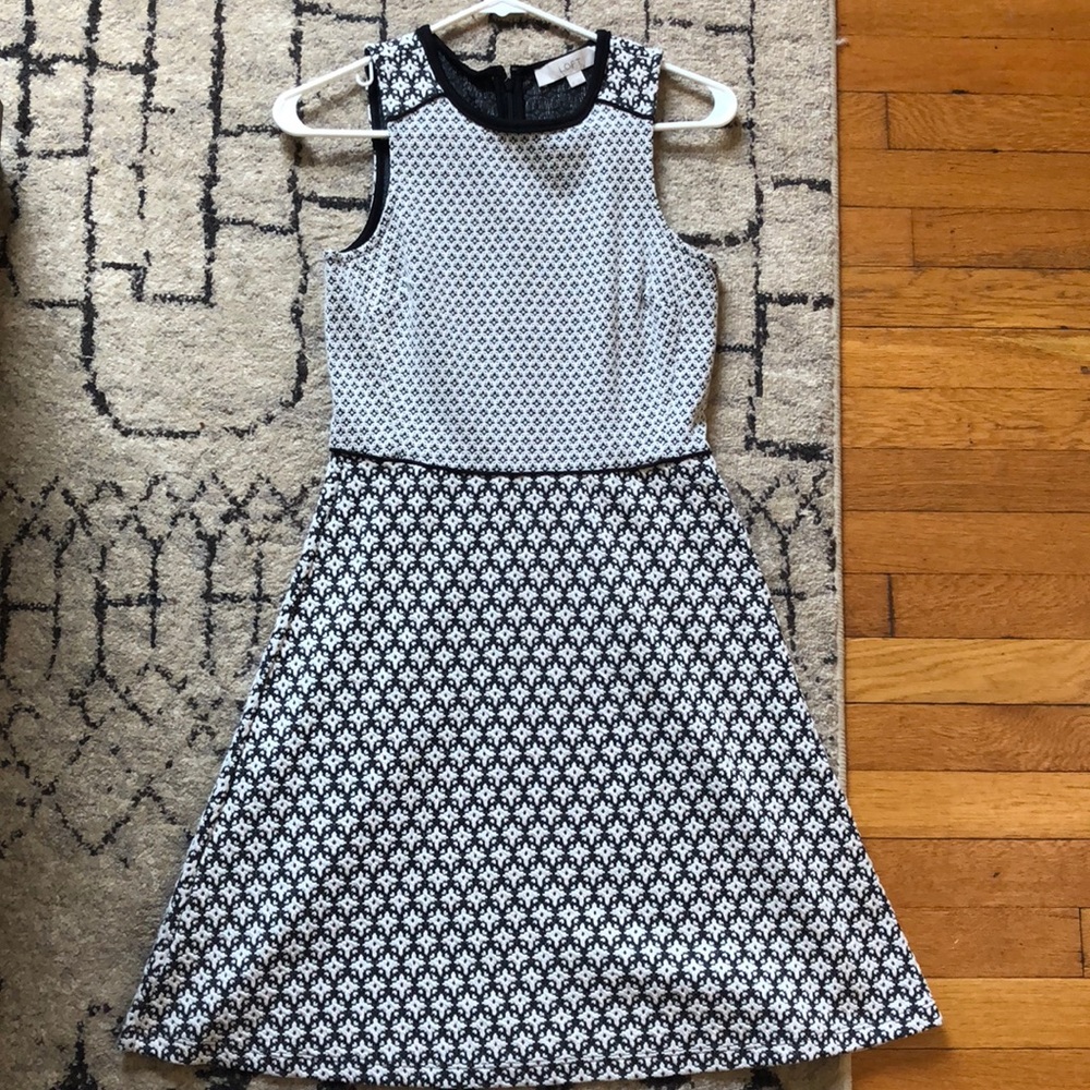 Brand New black and White LOFT dress
